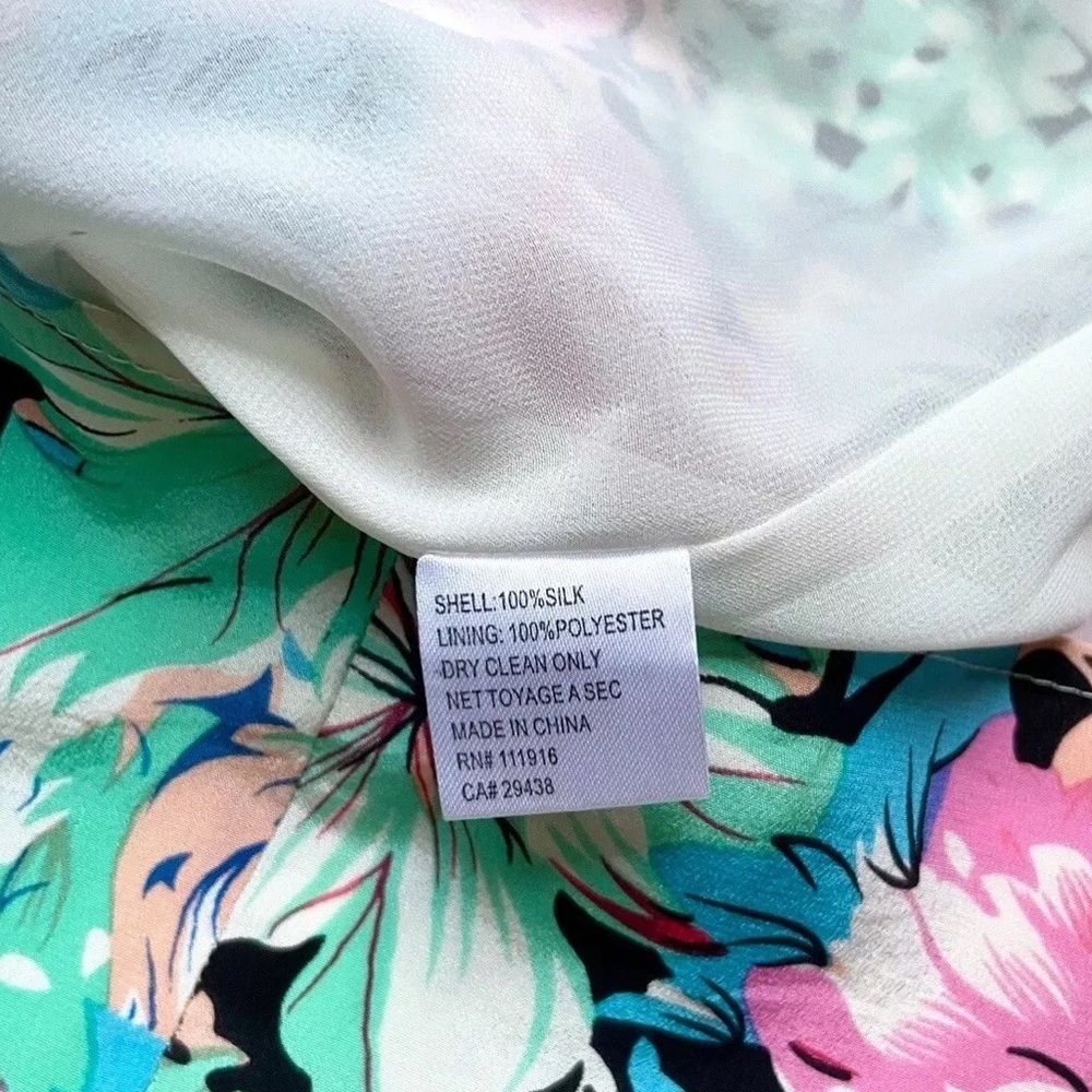 Yumi Kim Silk Sleeveless Floral Peplum Mini Dress - Picture 3 of 4